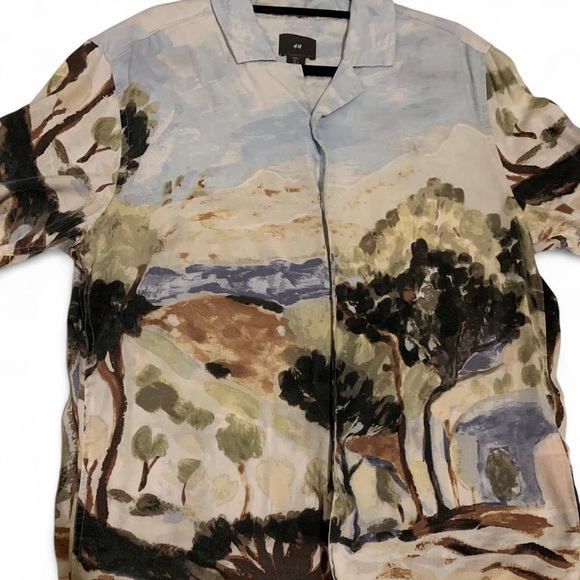 H&M Light Blue Patterned Shirt - Picture 3 of 3